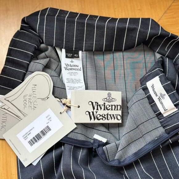 Vivienne Westwood Broken  Pinstripe Skirt NWT - Picture 9 of 12